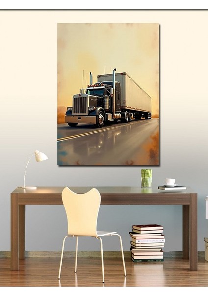 Kanvas Tablo Yolda Yalnız Tır fiyatları