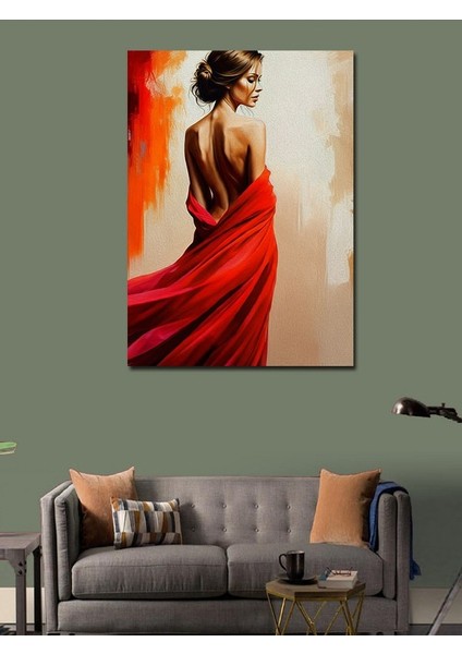 Kanvas Tablo Kırmızı Elbisenin Dansı modelleri