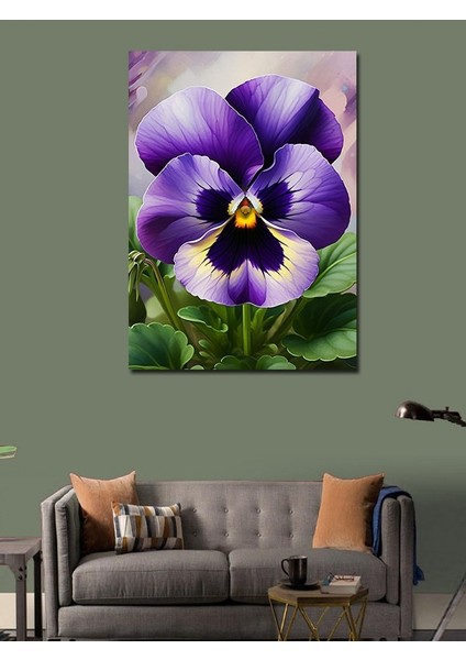 Kanvas Tablo Menekşe Zarafeti modelleri