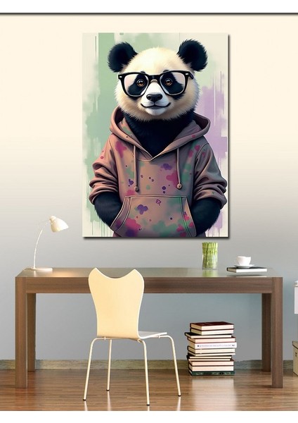 Kanvas Tablo Havalı Panda Şıklığı