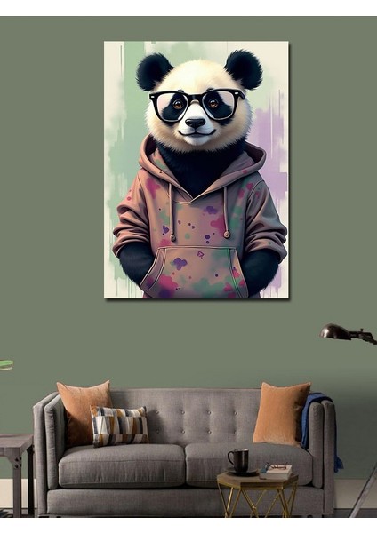 Kanvas Tablo Havalı Panda Şıklığı