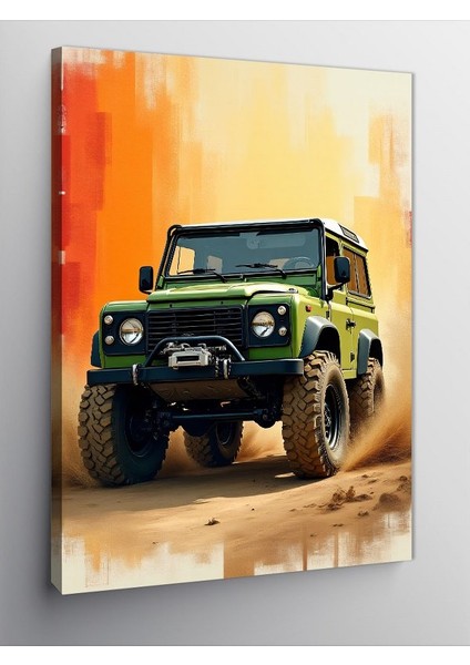 Kanvas Tablo Yeşil 4x4 Macerası