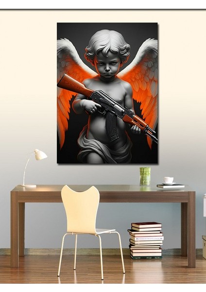 Kanvas Tablo Silahlı Melek Figürü fiyatları