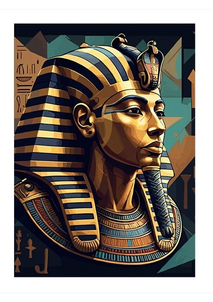 Firavun'un Görkemi Dekoratif Ahşap Tablo 35CM X50CM