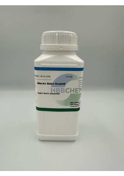 Weck's Bakır Reaktifi 500 ml