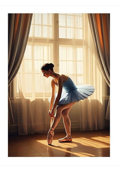 Bale ve Zarafet Desenli Mdf Tablo 35CM X50CM