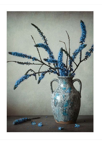 Kurumuş Çiçek ve Vazo Dekoratif Mdf Tablo 18CM x 27CM