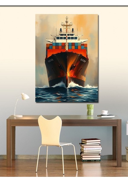 Kanvas Tablo Yük Gemisi ve Deniz fiyatları
