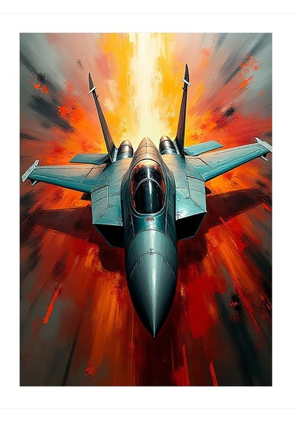 Jetin Hız Kanatları Desenli Ahşap Tablo 35CM X50CM