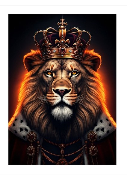 Aslanın Kral Tacı Art Mdf Tablo 25CMX 35CM