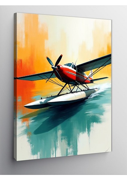 Kanvas Tablo Suda Uçak Macerası