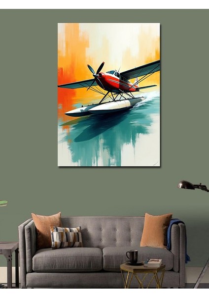 Kanvas Tablo Suda Uçak Macerası modelleri