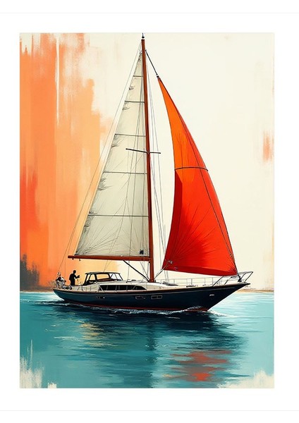 Yelkenlinin Özgürlüğü Model Mdf Tablo 18CM x 27CM