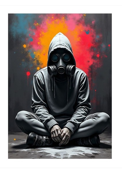 Maskenin Sessizliği Art Mdf Poster 25CMX 35CM