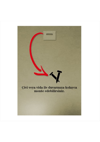 Kırmızı Traktör ve Sanatsal Doku Mdf Poster 35CM X50CM