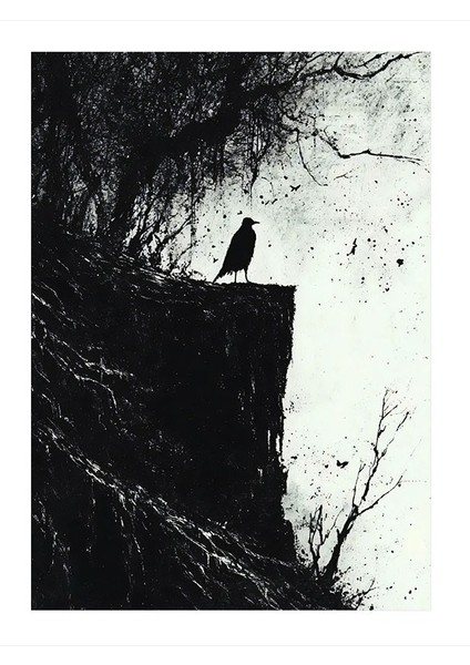 Siyah Ağacın Yalnızlığı Mdf Poster 25CMX 35CM