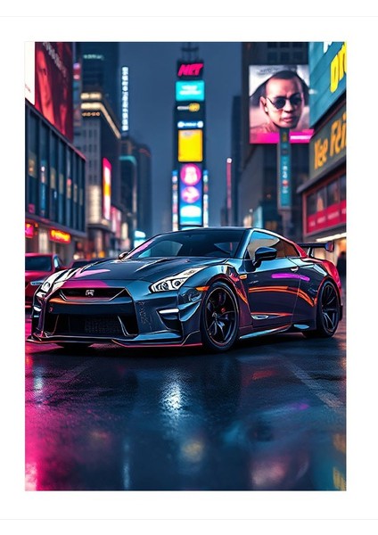 Gece Yarısı Yarışı Tasarım Mdf Tablo 25CMX 35CM