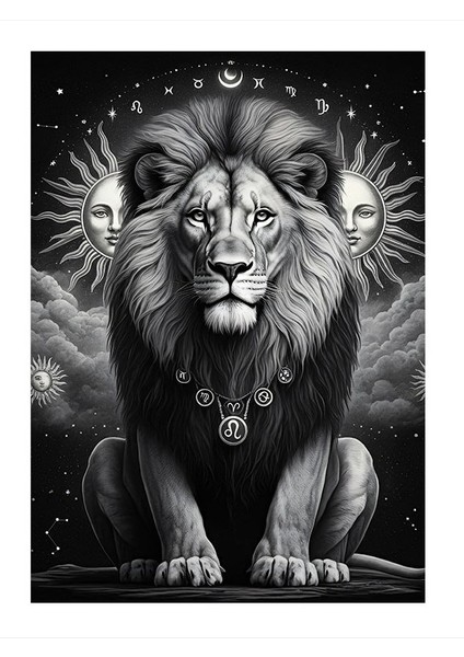 Majestik Aslan Hediyelik Mdf Tablo 25CMX 35CM