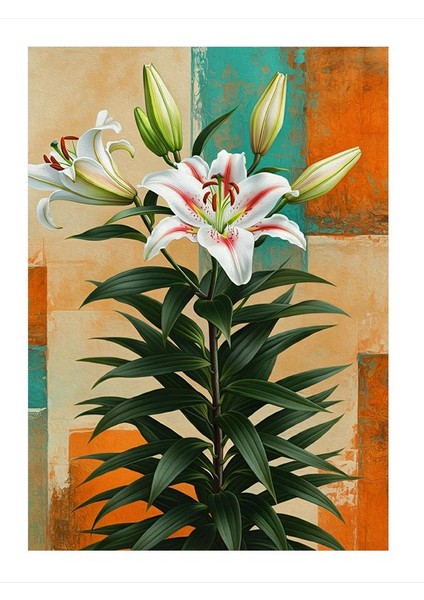 Zambakların Inceliği Hediyelik Ahşap Tablo 25CMX 35CM