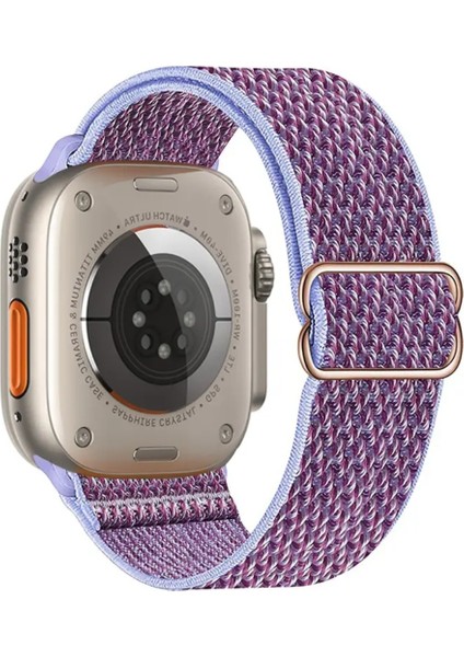 Apple Watch Seri 10 9 8 7 6 Se 5 4 3 2 1 Ultra 1/2 (42-44-45-46-49) mm Uyumlu Elastik Ayarlanabilir Kayış