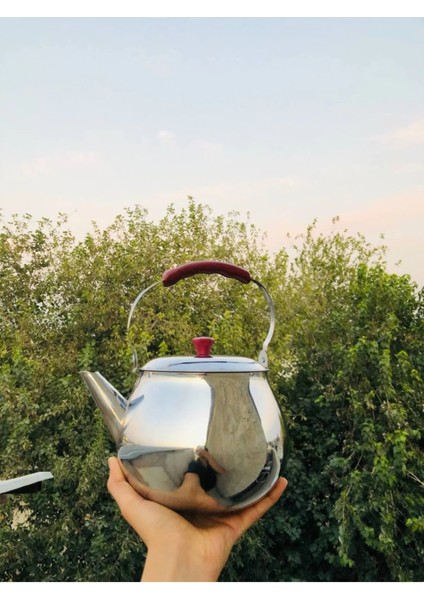 Paslanmaz Çelik Üstten Kulplu Kamp,piknik,soba Üstü,çaydanlık Tek Çaydanlık 1 Numara