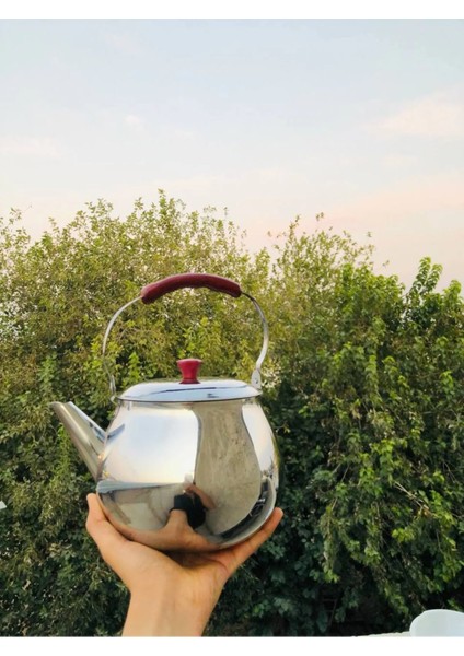 Paslanmaz Çelik Üstten Kulplu Kamp,piknik,soba Üstü,çaydanlık Tek Çaydanlık 1 Numara