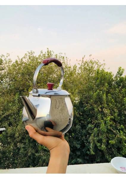 Paslanmaz Çelik Üstten Kulplu Kamp,piknik,soba Üstü,çaydanlık Tek Çaydanlık 1 Numara