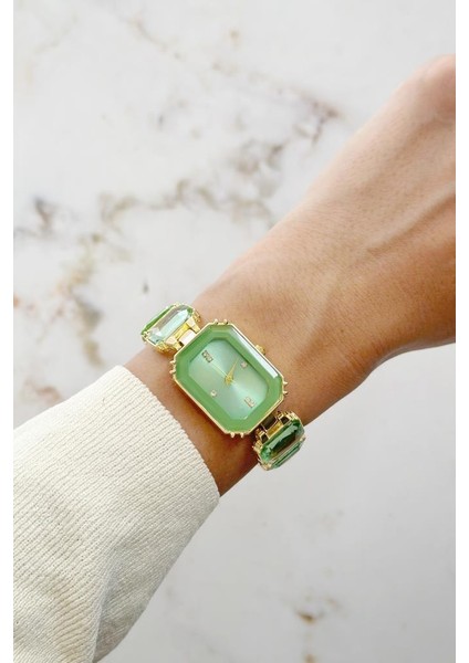 Aosta Yeşil Taşlı Kadın Kol Saati
