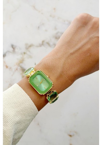 Aosta Yeşil Taşlı Kadın Kol Saati fırsatları