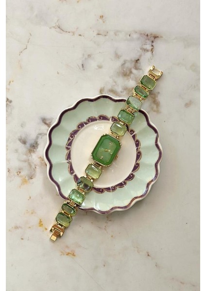 Aosta Yeşil Taşlı Kadın Kol Saati indirimleri