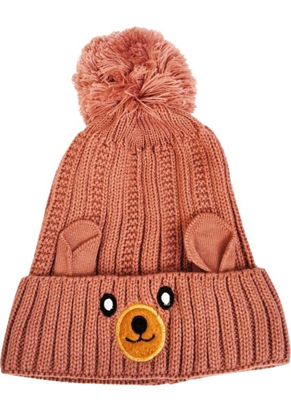 Yünlü Figürlü Ponponlu Çocuk Bere Toprak