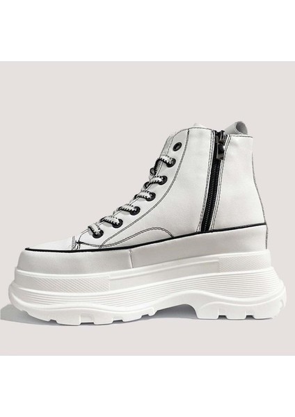 24K345-4 Yüksek Taban Hafif Kadın Sneakers Bot