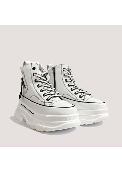 24K345-4 Yüksek Taban Hafif Kadın Sneakers Bot