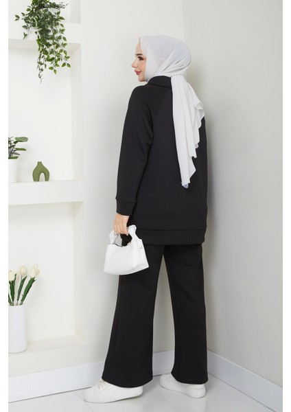 Yakası Fermuarlı Basic Ikili Takım