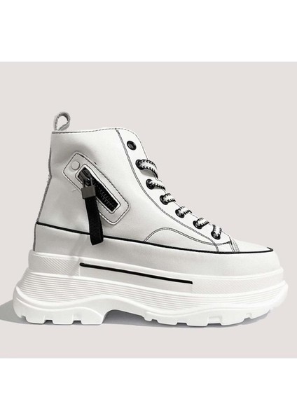 24K345-4 Yüksek Taban Hafif Kadın Sneakers Bot