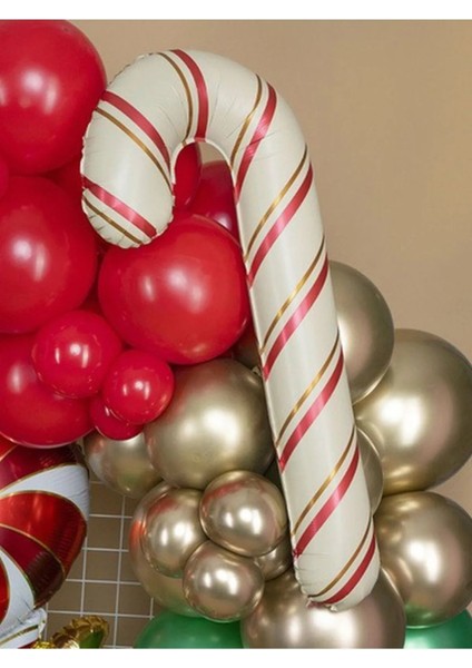 Krem Baston Folyo Balon Yılbaşı Folyo Balonu