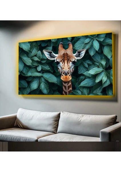 LED Işıklı Kanvas Tablo, 3D Dekoratif Baskılı Tablo Yapay Zeka Desteksli Hayvanlar 298