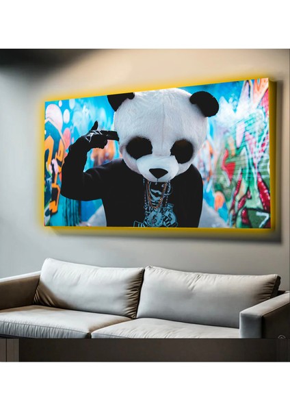 LED Işıklı Kanvas Tablo, 3D Dekoratif Baskılı Tablo Yapay Zeka Desteksli Hayvanlar 252