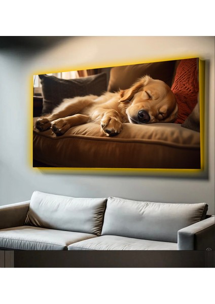LED Işıklı Kanvas Tablo, 3D Dekoratif Baskılı Tablo Yapay Zeka Desteksli Hayvanlar 163
