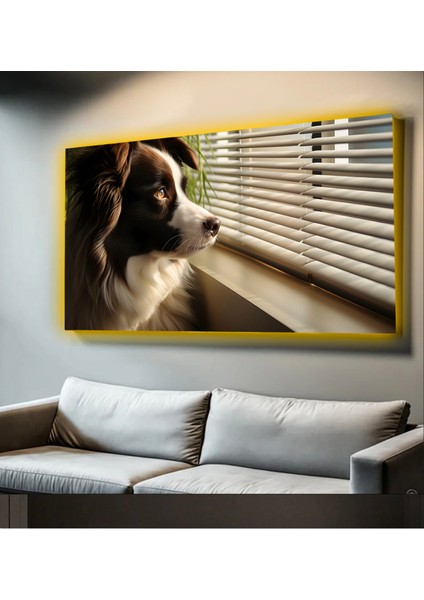 LED Işıklı Kanvas Tablo, 3D Dekoratif Baskılı Tablo Yapay Zeka Desteksli Hayvanlar 194