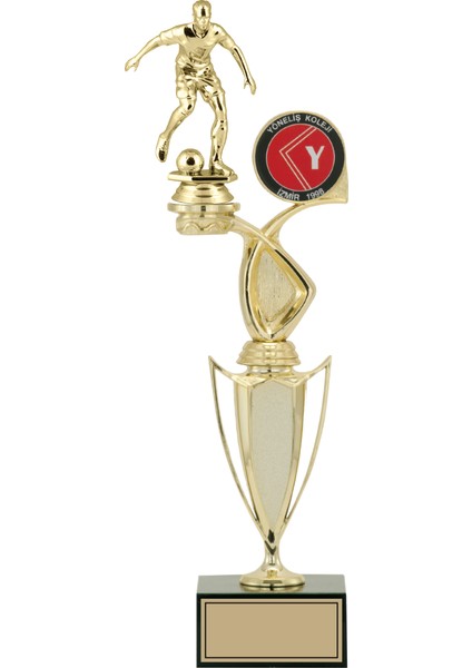 Futbol Figürlü Ödül Kupası-Okul Kupası - Hediye Kupa 41 cm FG043