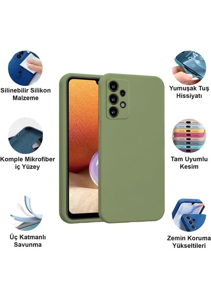 Samsung Galaxy A32 Kılıf Lansman Premium Silinebilir Silikon