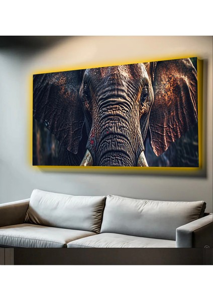 LED Işıklı Kanvas Tablo, 3D Dekoratif Baskılı Tablo Yapay Zeka Desteksli Hayvanlar 235