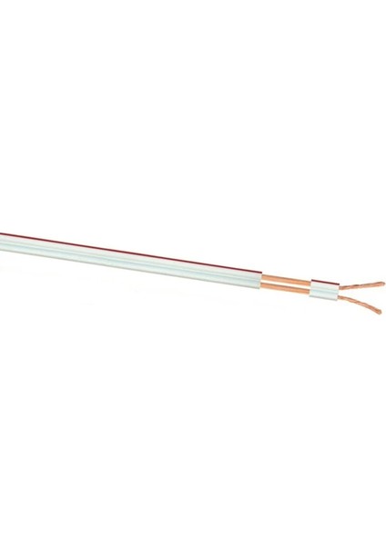 10 Metre 2 x 0,75 Kablo Yassı Kordon Hoparlör LED Elektrik Kablosu Beyaz