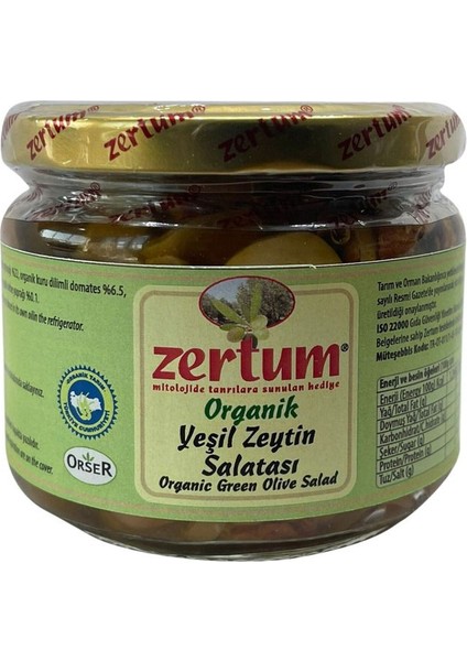 Organik Yeşil Zeytin Salatası 290 gr