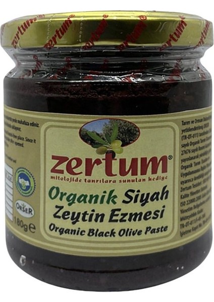 Organik Siyah Zeytin Ezmesi 180 gr