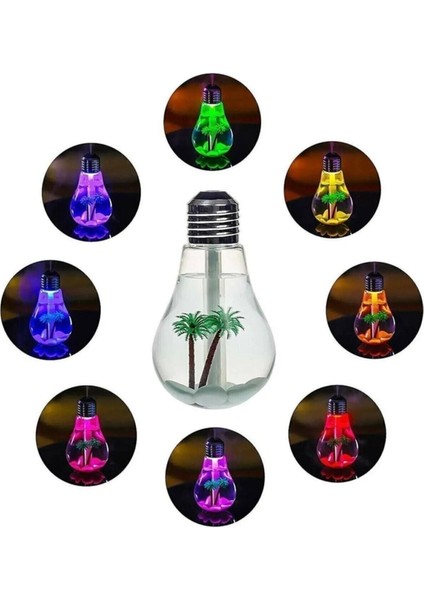 Dekoratif LED Işıklı USB Girişli Ampul Model Hava Nemlendirici