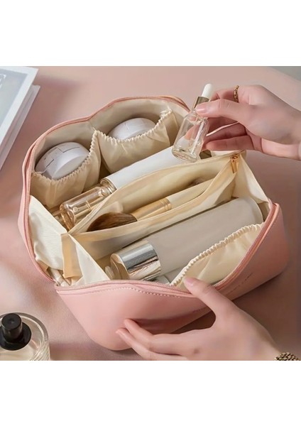 Büyük Kapasiteli Taşınabilir Su Geçirmez Deri Makyaj Çantası modelleri