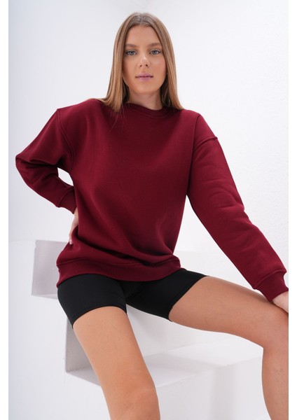 Ice Bisiklet Yaka Oversize Sweatshirt