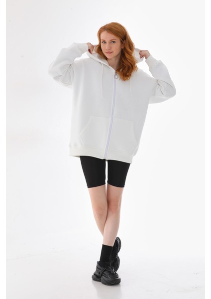 Anna Fermuarlı Oversize Sweatshirt